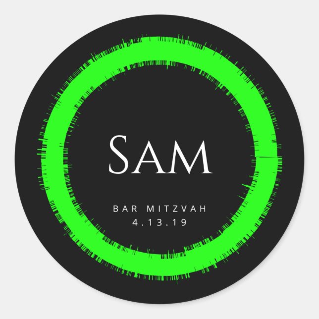 Sticker Sam's Bar Mitzvah (Devant)