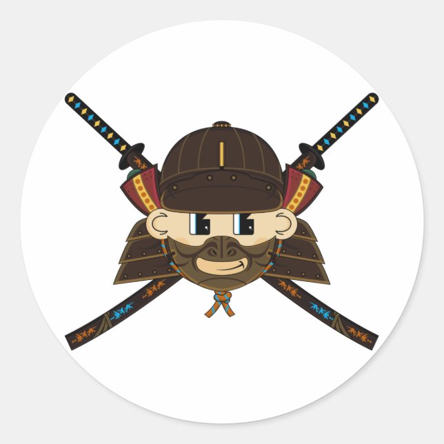 Sticker Samurai Warrior & Swords (Devant)