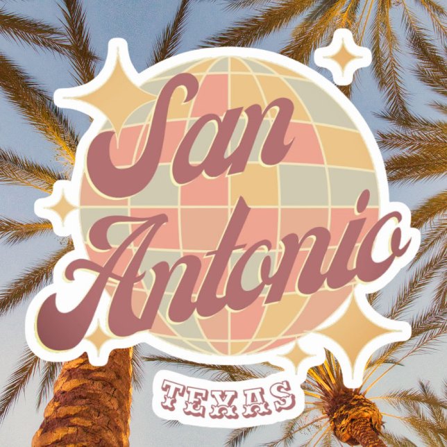 Sticker San Antonio City Texas Retro Vintage (Créateur téléchargé)