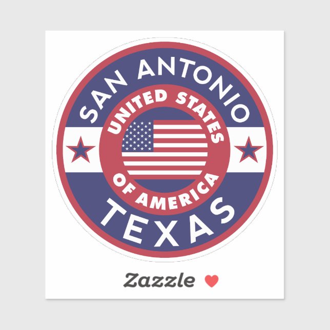 Sticker SAN ANTONIO, Texas (Feuille)