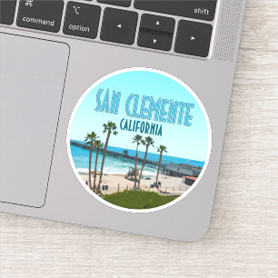 Sticker San Clemente Pier Beach Californie Vintage