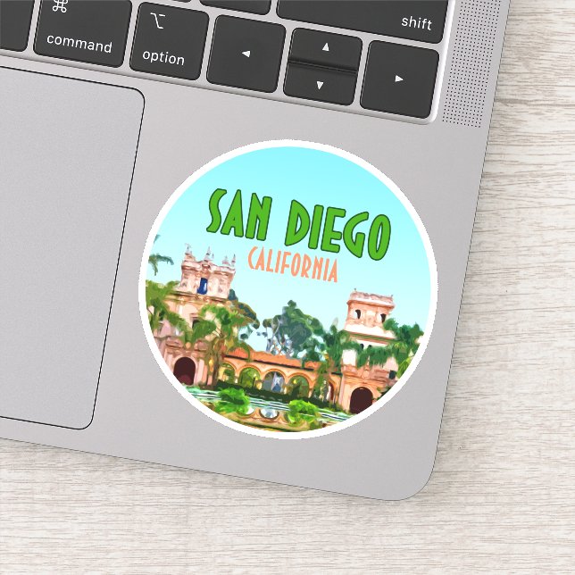 Sticker San Diego Balboa Park Californie Vintage (Détail)
