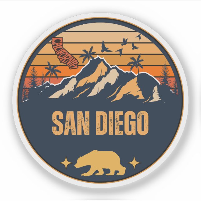 Sticker San Diego, Californie (Devant)