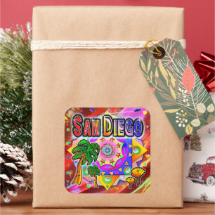 Sticker San Diego Tropical Friends