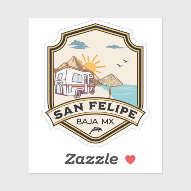 Sticker San Felipe Baja California Sur Mexico RV (Feuille)