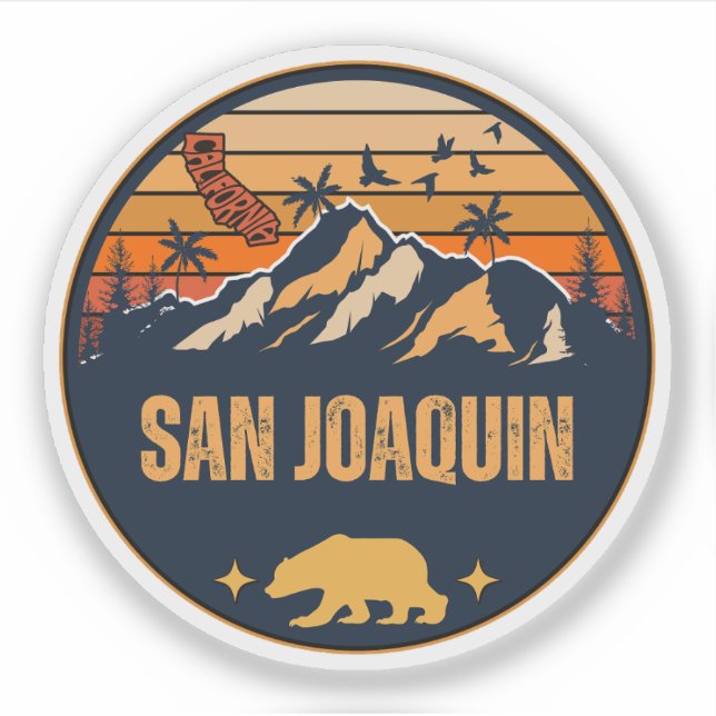 Sticker San Joaquin, Californie (Devant)