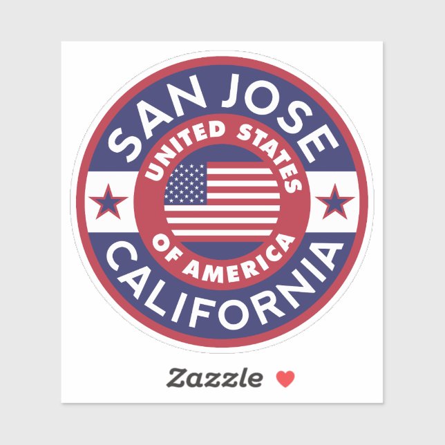 Sticker SAN JOSE, Californie (Feuille)