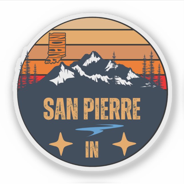 Sticker San Pierre, Indiana (Devant)