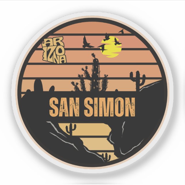 Sticker San Simon, Arizona (Devant)