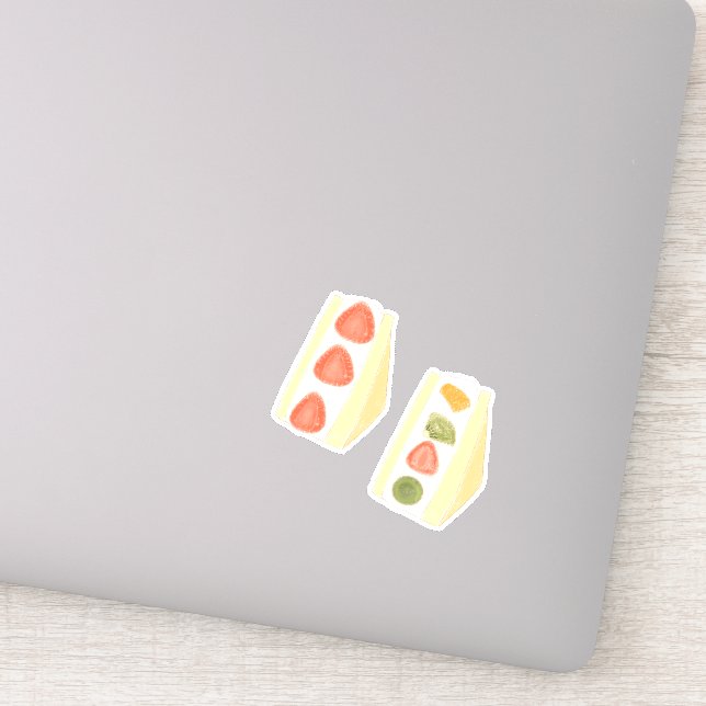 Sticker Sandwichs à dessert de fruits et de crème (Détail)