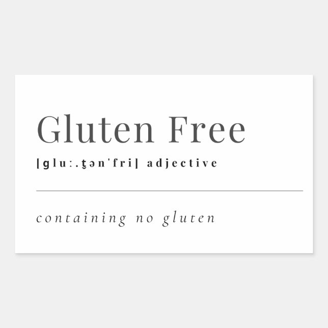 Sticker sans gluten Étiquettes - Définition de glu (Devant)