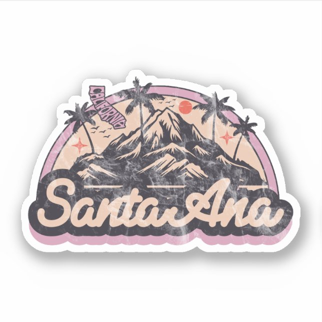 Sticker Santa Ana, Californie (Devant)