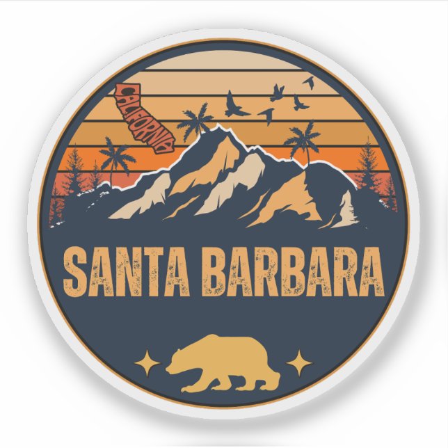 Sticker Santa Barbara, Californie (Devant)