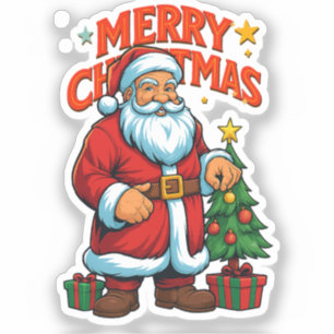 Sticker  Santa Claus Christmas 