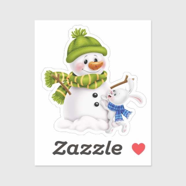 Sticker Santa Claus Snowman Christmas &  (Feuille)