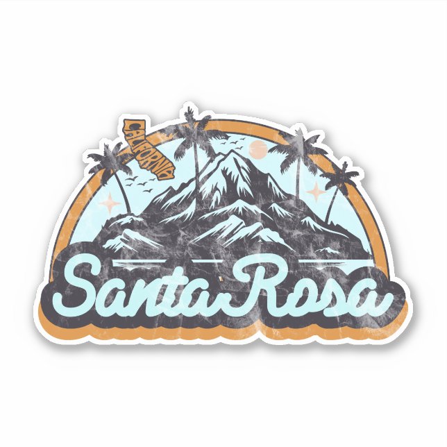 Sticker Santa Rosa, Californie (Devant)