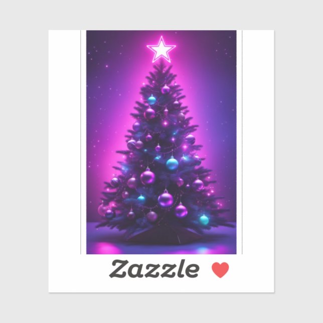 Sticker sapin de Noël (Feuille)