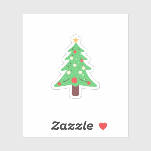 Sticker Sapin de Noël (Feuille)