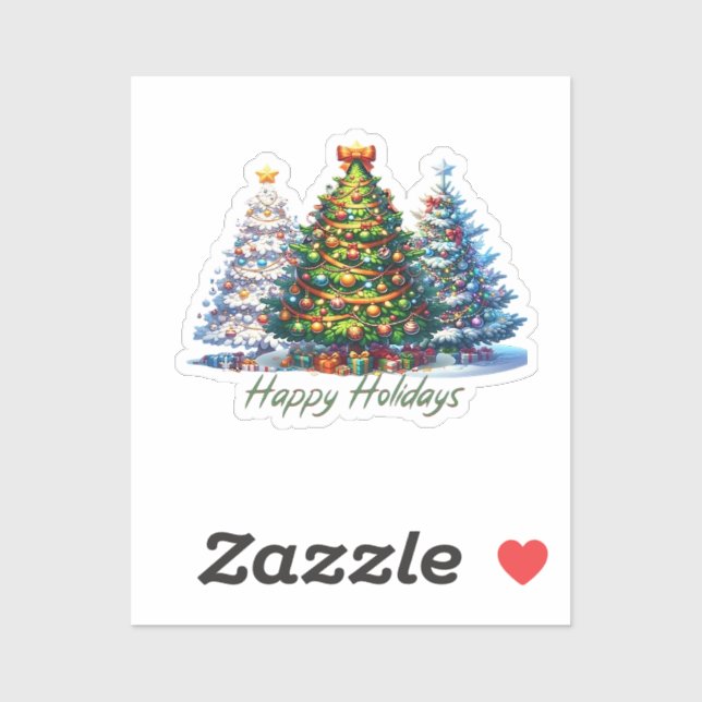 Sticker sapin de Noël  (Feuille)