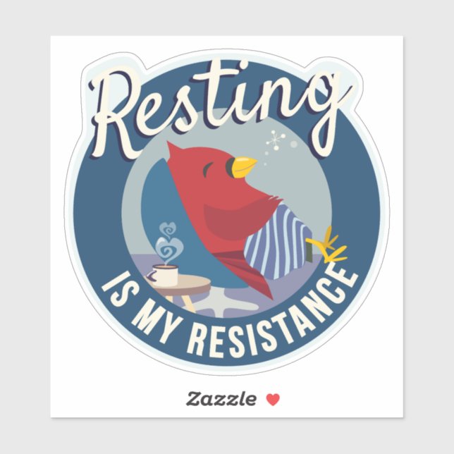 Sticker S'appuyer est mon badge de résistance de style ron (Feuille)