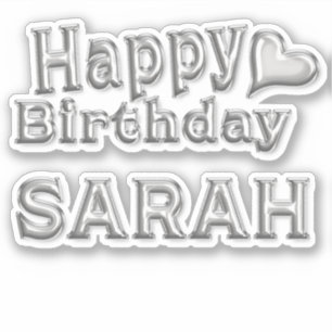 Sticker Sarah Happy Birthday