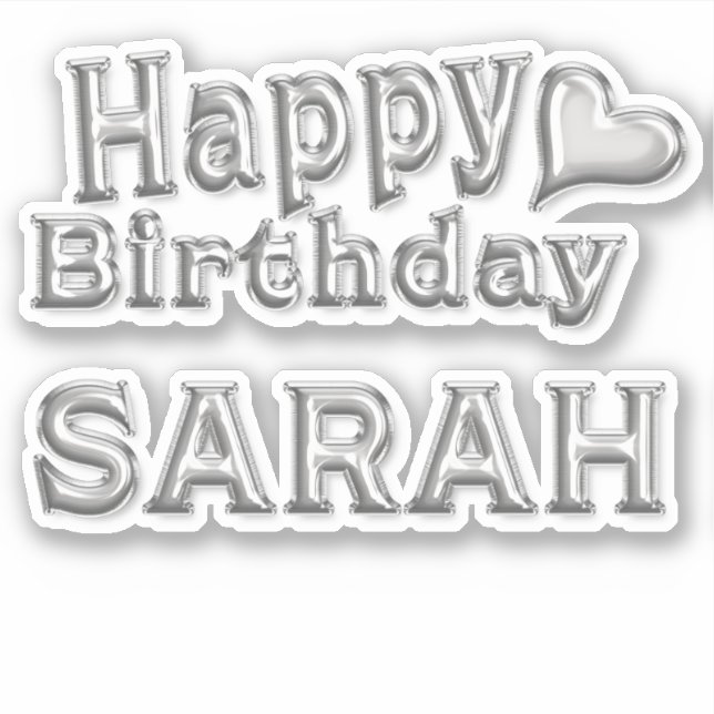 Sticker Sarah Happy Birthday (Devant)