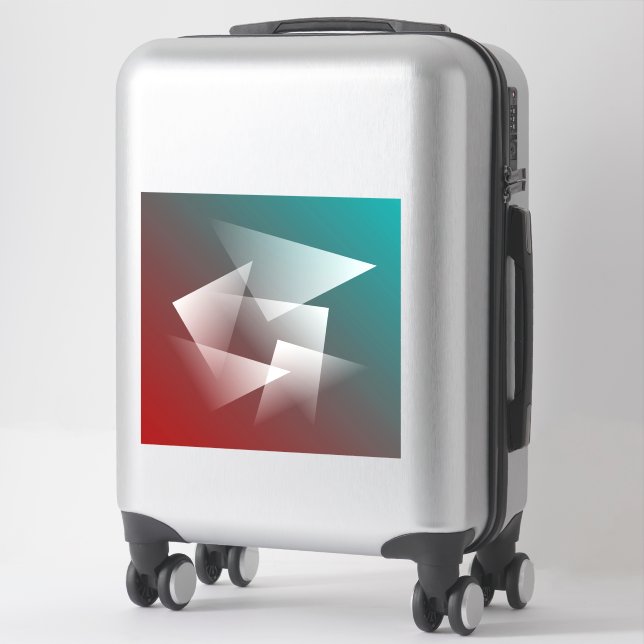Sticker sarcelle bordeaux blanc (Sur valise)