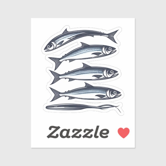 Sticker Sardines en conserve (Feuille)