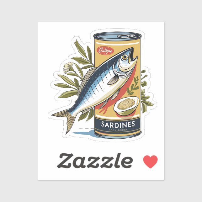 Sticker Sardines en conserve (Feuille)