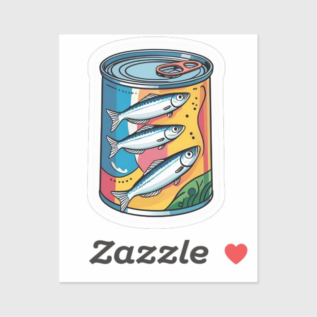 Sticker Sardines en conserve (Feuille)