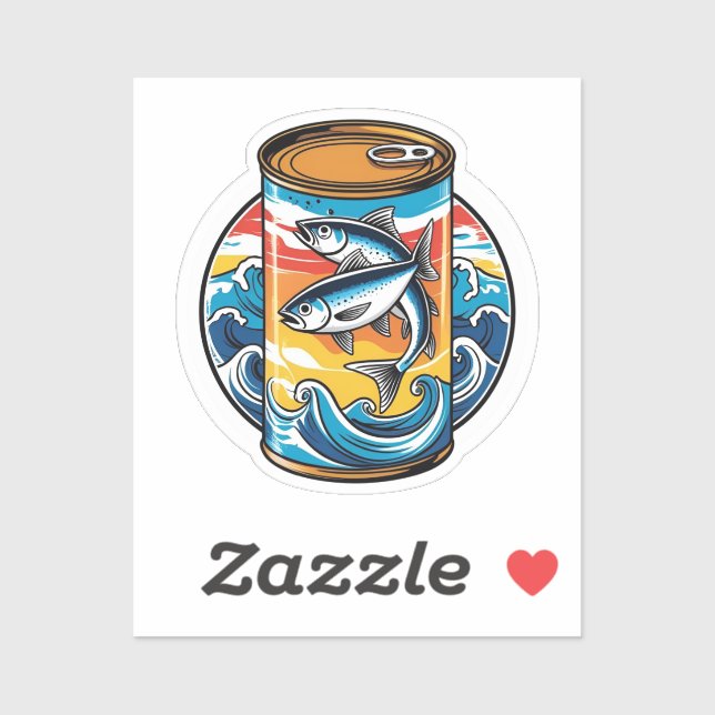 Sticker Sardines en conserve (Feuille)