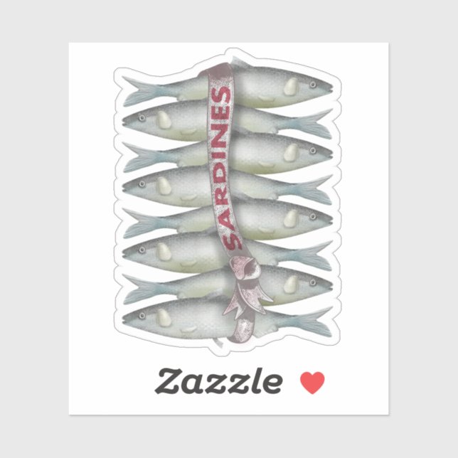 Sticker Sardines fraîches (Feuille)
