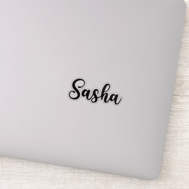 Sticker Sasha Name - Calligraphie manuscrite (Détail)