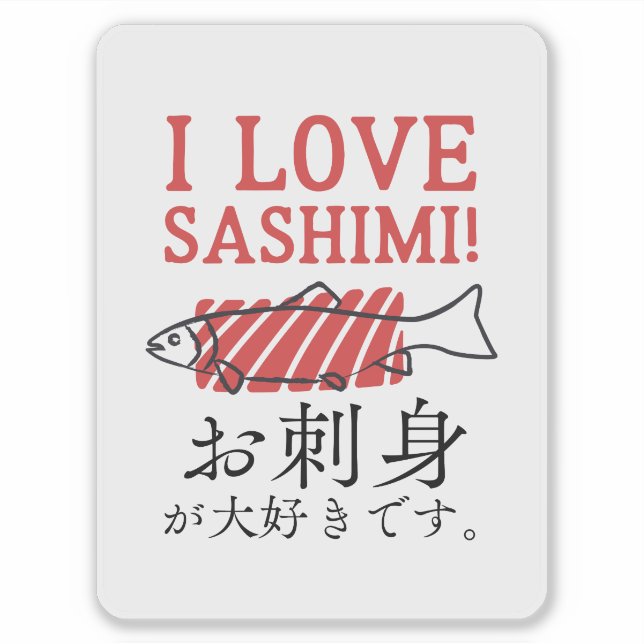 Sticker Sashimi Poisson Petit Aliment (Devant)