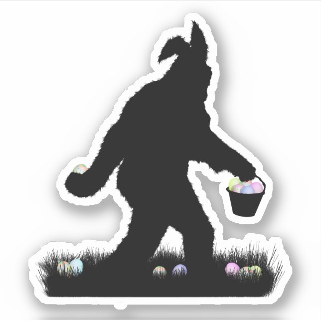 Sticker Sasquatch de Pâques  (Devant)