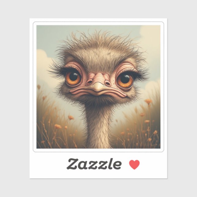 Sticker "Sassy Baby Emu Sticker" Vinyl (Feuille)