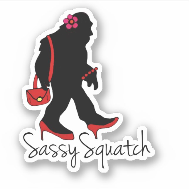 Sticker Sassy Squatch, Bigfoot, Yeti, Sasquatch (Devant)
