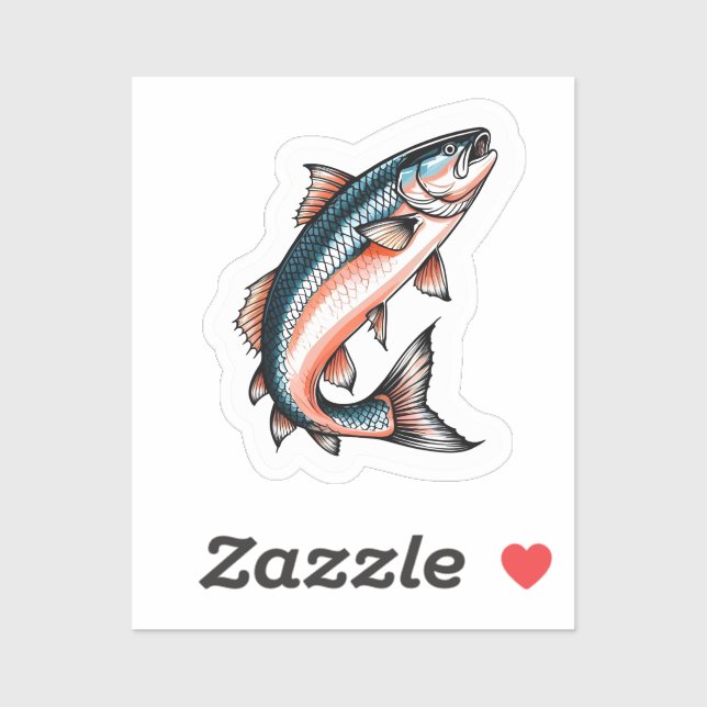 Sticker Saumon  (Feuille)