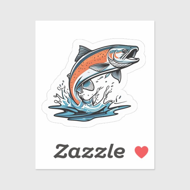 Sticker Saumon  (Feuille)