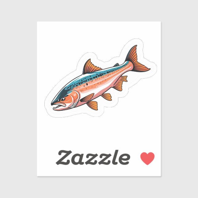 Sticker Saumon  (Feuille)