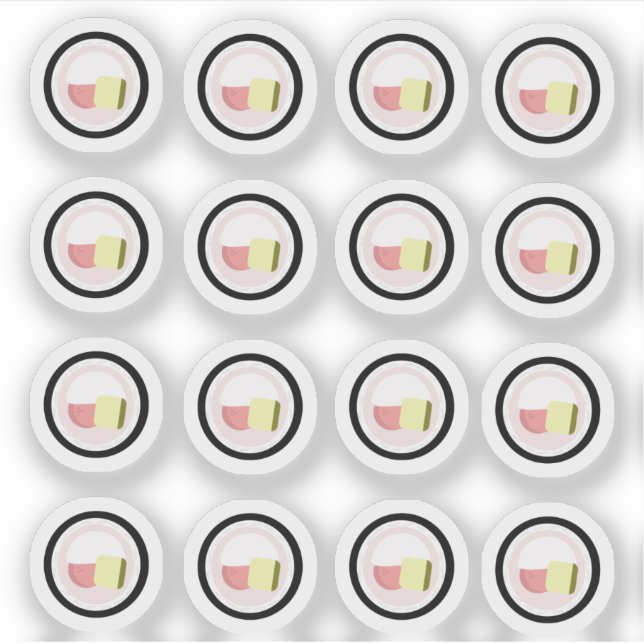 Sticker Saumon de fromage à pâte de sushi (Devant)