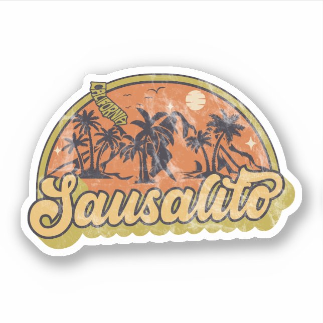 Sticker Sausalito, Californie (Devant)