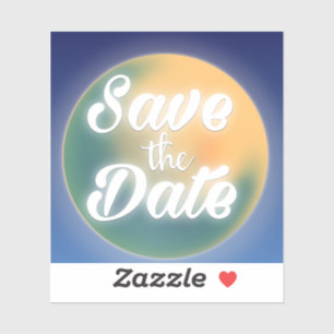 Sticker Sauvegarder la Date Lune Magique