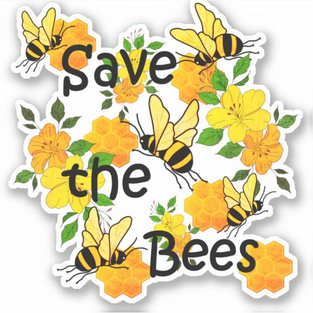 Sticker Sauver les Abeilles (Devant)