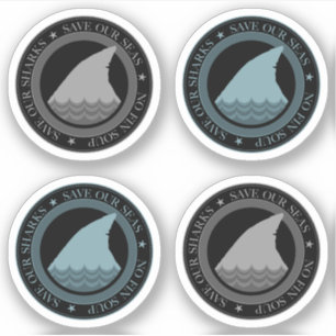 Sticker sauver notre pack requins 4