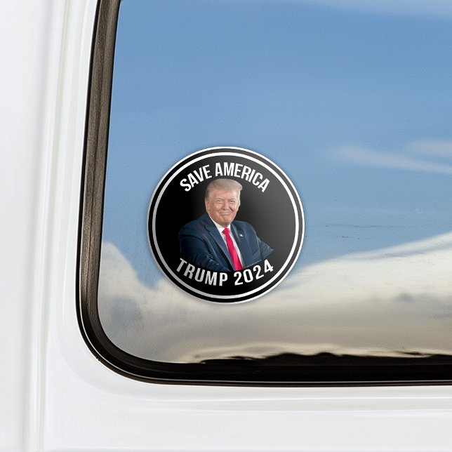 Sticker Sauvez l'Amérique Trump 2024 Président Donald J. T (save america trump 2024 car window decal)