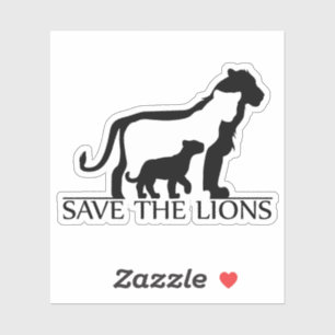Sticker Sauvez les lions