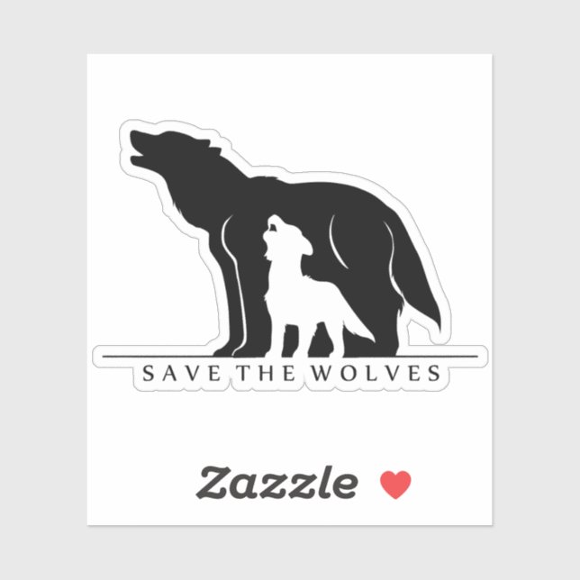 Sticker Sauvez les loups (Feuille)