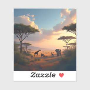 Sticker Savannah Dawn - Vinyle Carré