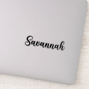 Sticker Savannah Nom - Calligraphie manuscrite
